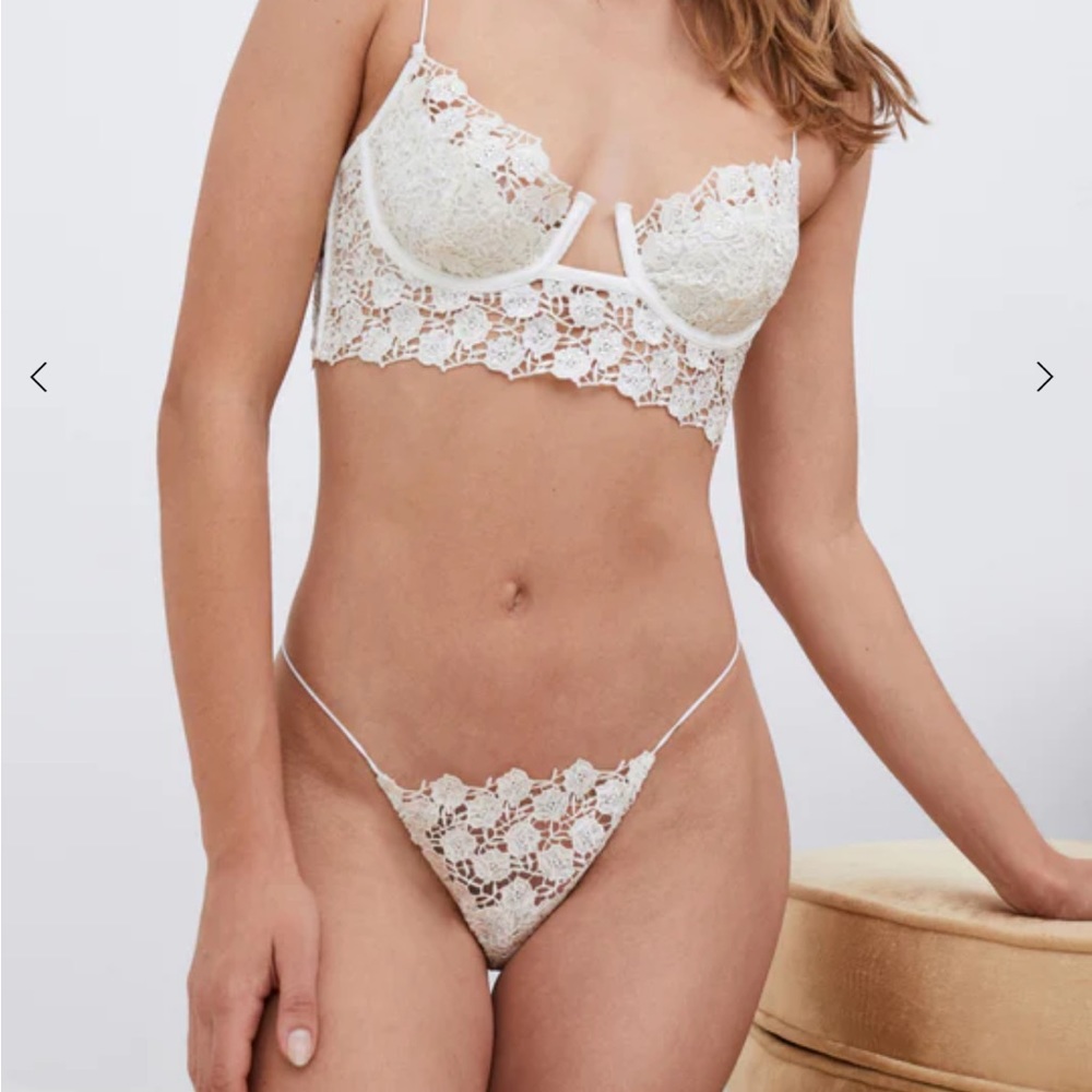 For Love and Lemons Twinkle Rose Thong Panty